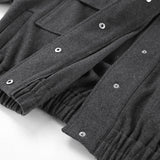Women Trench Coat Women's Woolen Jacket Short Top Autumn and Winter Puff Sleeve Women's Clothing