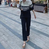 Women Knitwear Fall and Winter Lapels Sweater Loose Retro Cardigan