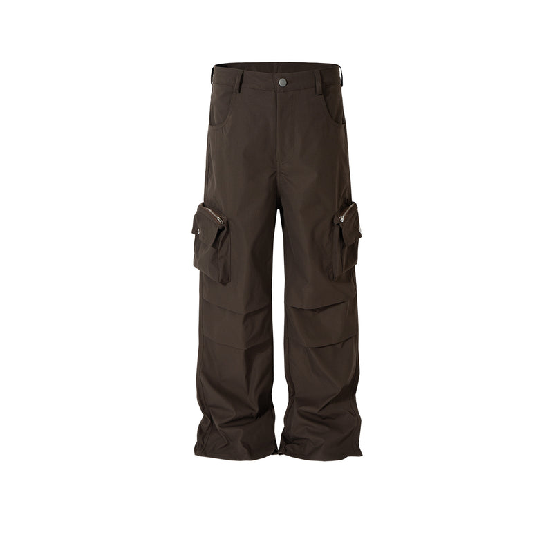 MIJKO Men's Vintage Pants MIJKO Straight Pants Men's and Women's Multi-Pocket Toolwear Casual Pants