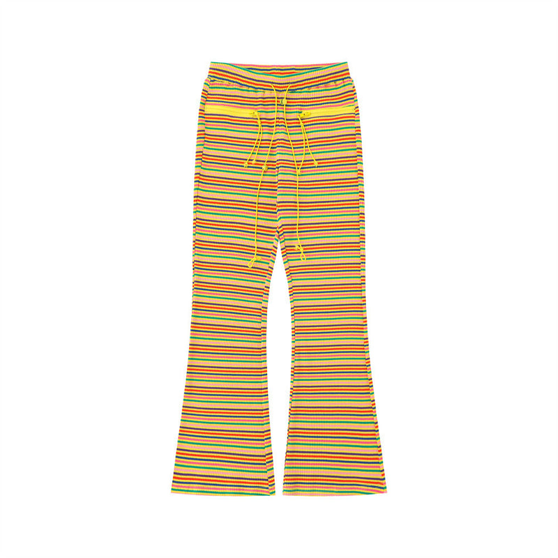 Women Pants Rainbow Pants Girls' Colorful Striped Casual Pants
