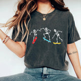 Washed Vintage Halloween Printed Street Tide T-Shirt