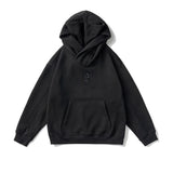 Unisex Winter Cotton Coat Letter Embroidered Hoodie Vintage Loose High Collar Top