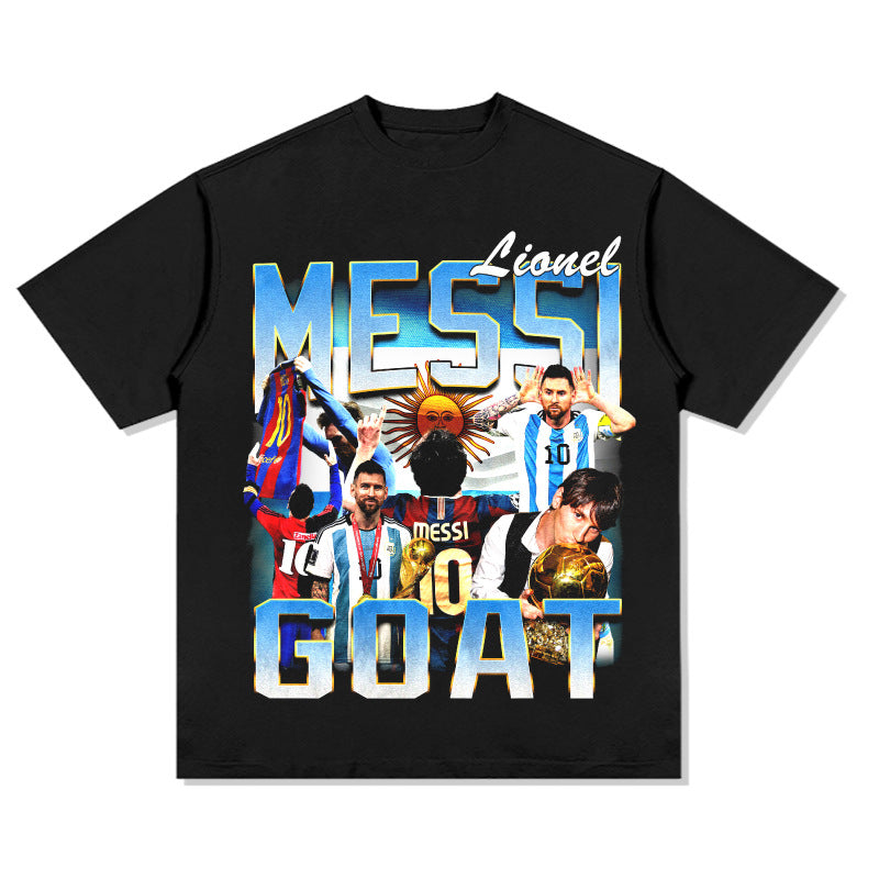 Mens Vintage Football T-Shirt Vintage Macy Print Short Sleeve T-Shirt