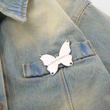 Women Jacket Butterfly Logo Denim Jacket