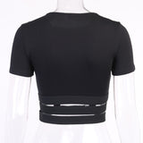 Women T-shirt Summer Sexy Slim-Fit Short-Sleeved Letter Printed T-shirt