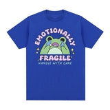 Emotionally Fragile Handle with Care Cute Frog Meme T Shirts