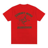 Funny Tummy Ache Survivor Meme Print Graphics T-Shirt Men