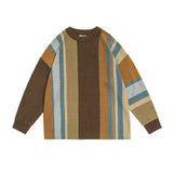 Unisex Jacket Autumn Irregular Striped Sweater