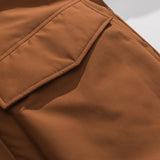 Unisex Winter Cotton Coat Three-Dimensional Pocket Hooded down Jacket Retro Workwear down Jacket