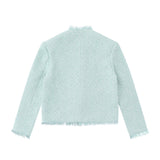 Women Jacket Autumn and Winter Loose Multi-Pocket Solid Color Burr Cardigan Top