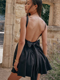 Women Dresse Sexy Backless Skirt Short Dress