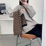 Women Knitted Pullover Turtleneck Autumn and Winter Loose Knitwear Top