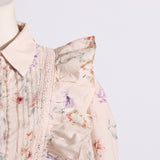 Women Dresses Floral Pleated Dress Skirt (Qymy0409)