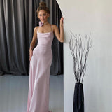 Women Dresses Summer Backless Slit Sling Dress