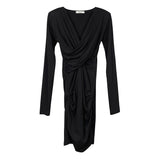 Women Dresses V-neck Dress Long Sleeve Hip Skirt Skirt