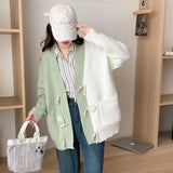 Women Knitwear Autumn and Winter Sweater Coat Loose Knitted Cardigan