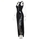 Women Dresses Spring Slim-Fitting Sexy Cutout Split Dress
