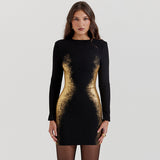 Women Dresses Spring Sheath Long Sleeve Dress