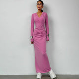 Women Dresses Winter Slim-Fit Hood Sports and Leisure Dress