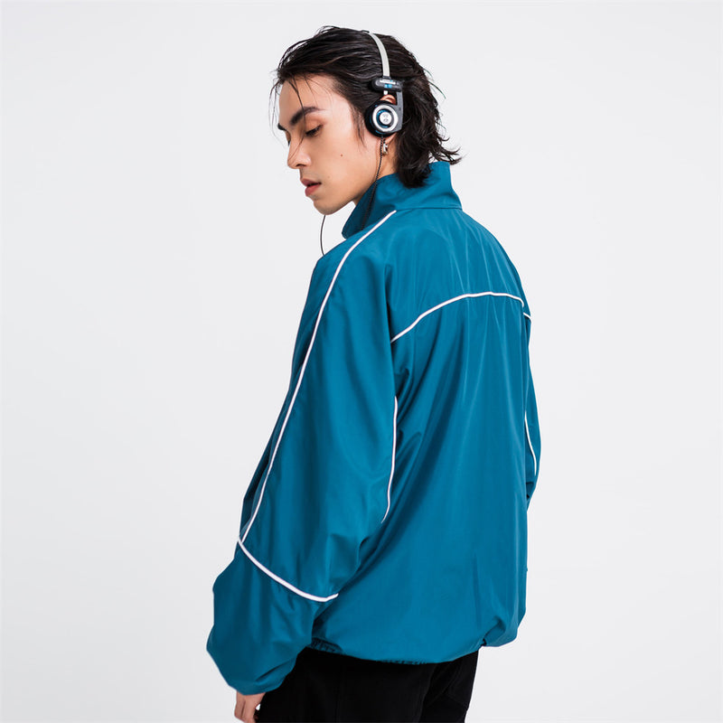 Men Jacket Coat Shell Jacket Jacket Men's Loose Line Stitching Three-Dimensional Jacket