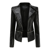 Red Leather Jacket Detachable Spring and Autumn Coat Women's Casual Jacket