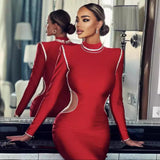 Women Dresses Bandage Long Sleeve Dress Cut out Party Dress (Ont0408)