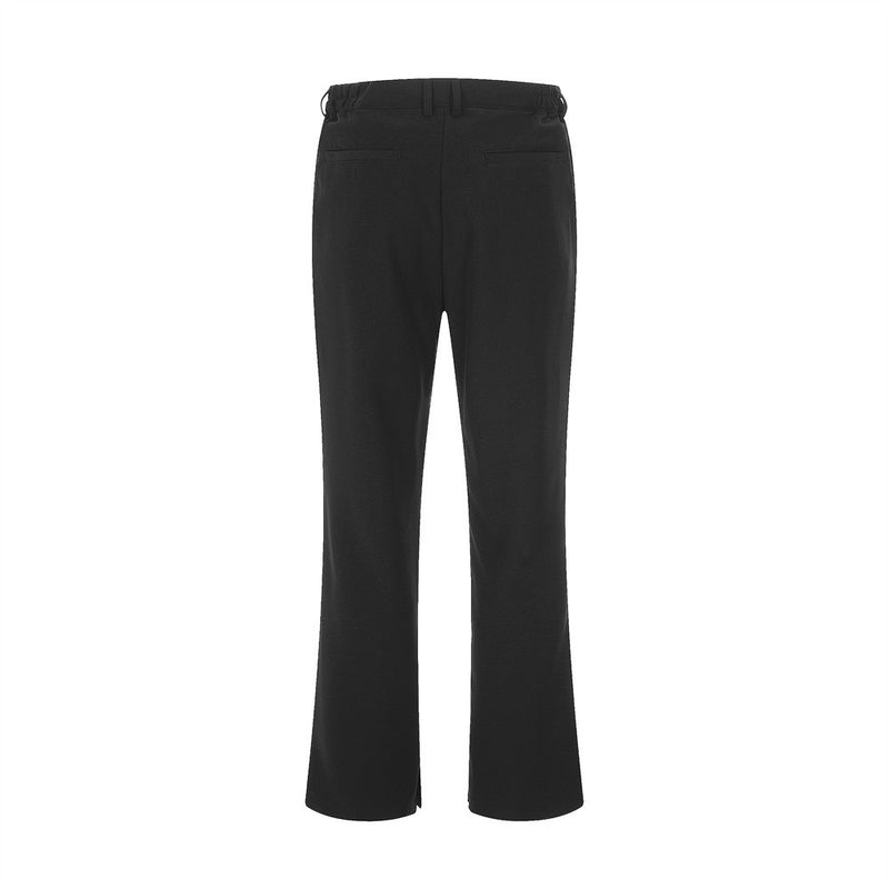 Men Sweatpants Inner Slit Slightly Pull Draping Effect Suit Pants