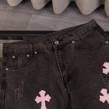 CHH Chrome Hearts Jeans Unisex Casual Loose Jeans