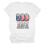 Warning the girls are stylish casual print short sleeves