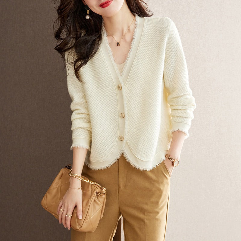 Women Knitwear Autumn Tassel Sweater Loose Knitted Cardigan