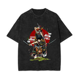 ONE PIECE T-shirt short sleeve summer washed old pure cotton loose