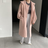 Women Cardigan Sweater Autumn and Winter Sweater Coat Button Turn-down Collar Coat Az2218