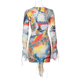 Women Dresses Sexy Sheath Long Sleeve Dress