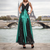 Women Dresses Lace Hollow-out Camisole Dress Long Dress (Qymy0409)
