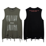 Men Vest Hiphop Loose Sleeveless T-shirt Sports Top