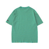 Men T Shirt Striped Couple Short Sleeve T-shirt