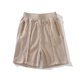 Men Shorts Vintage Waffle Frill Men Summer Casual Shorts