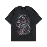 Men T Shirt Summer Dinosaur Print Oversize Short Sleeve T-shirt