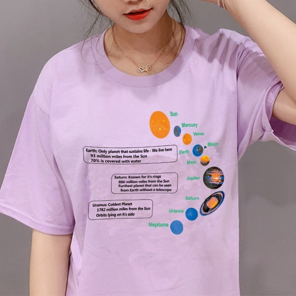 HJN Solar System T-Shirt Geek Trash Style T-Shirt Pluto