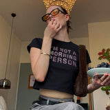 Women Tops round Neck Letter Short Sleeve T-shirt Summer Casual Top (Csm2024)