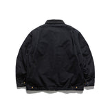 Unisex Winter Cotton Coat Lapel Cotton-Padded Coat Vintage Loose and Warm Cotton Jacket