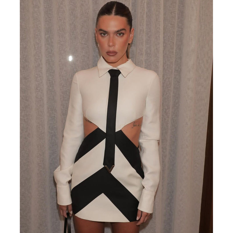 Women Dresses Long Sleeve Bandage Dress Autumn and Winter Party Dress (Ont0408)