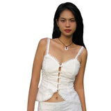 Women Tops Summer Sexy Slim Fit Vest Embroidered Slip Top Top