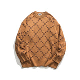 Unisex Sweater Winter Woven Plaid Sweater