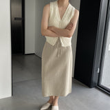 Women Knitted Skirt Autumn and Winter Simplicity Skirt Straight Skirt
