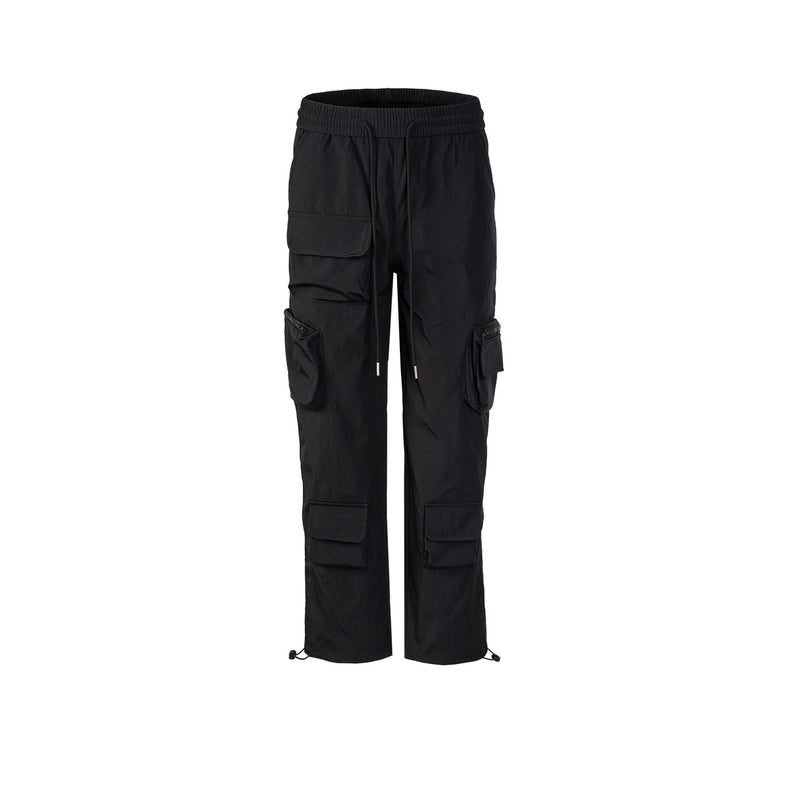 MIJKO Men's Vintage Pants MIJKO trousers men's and women's drawstring trousers slim-fitting casual overalls