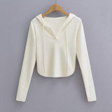 Women Sweater Knit Wear Hooded Sweater Women's Spring and Autumn Bottoming Shirt Sweater