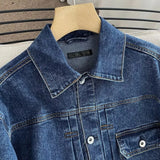 Women Jacket Spring and Autumn Loose Washed-out Lapel Casual Workwear Denim Jacket