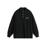 Unisex Hoodie Autumn Loose Embroidered Striped Sweater