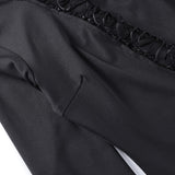 Women Dresses Short Skirt Sexy Slim Hip Hollow Dress (Bla0420)